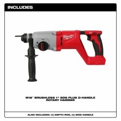 Metabo Tools Milwaukee M18™ Brushless 1” SDS Plus D-Handle Rotary Hammer 2613-20 -Werner Sales Shop 2613 20 2