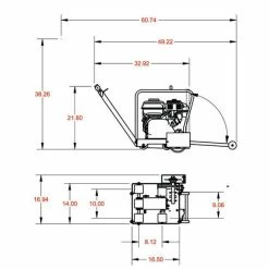 Diamond Products 6" First-Cut Early Entry 4.8HP Honda CC148HXL-EE6 GX160 Gas Walk-Behind Saw 32739 -Werner Sales Shop 32739 4