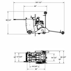 Diamond Products 26" Core Cut 25HP Kohler CC2525KC-26 Concrete Walk-Behind Saw Hydraulic Lift 78816/6047997 -Werner Sales Shop 4433 3 zopmjluah9e7ouvd