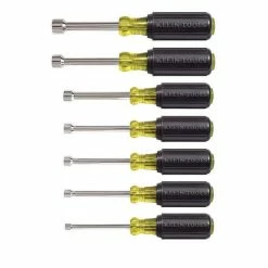 Klein Tools Klein Nut Driver Set, 3" Shafts, Cushion Grip, 7-Piece 631