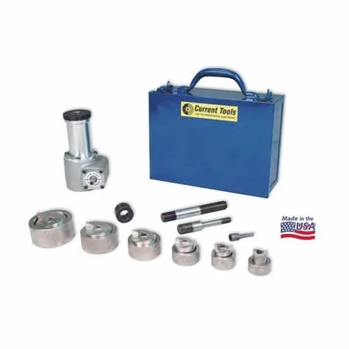 Current Tools Current 1/2" To 2" Stainless Steel Drill/Driver Mechanical Knockout Punch Tool Kit 162SS 3 Current Tools Current 1/2" To 2" Stainless Steel Drill/Driver Mechanical Knockout Punch Tool Kit 162SS