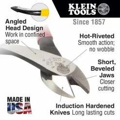 Klein Tools American Legacy Diagonal Plier And Klein-Kurve® Wire Stripper / Cutter 94156 -Werner Sales Shop diagonal cutting pliers angledhead callout