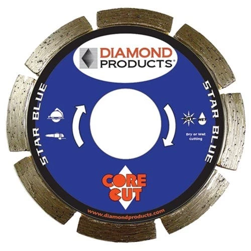 Diamond Products 5" X .070" X 7/8" Star Blue Concrete Saw Blade 70461 3 Diamond Products 5" X .070" X 7/8" Star Blue Concrete Saw Blade 70461