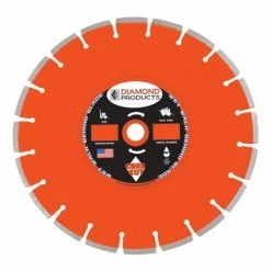 Diamond Products 48" X .210" X 1" Heavy Duty Orange Cured Concrete Wet Blade C52HX