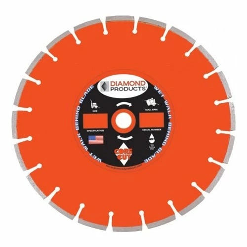 Diamond Products 48" X .210" X 1" Heavy Duty Orange Cured Concrete Wet Blade C52HX 3 Diamond Products 48" X .210" X 1" Heavy Duty Orange Cured Concrete Wet Blade C52HX