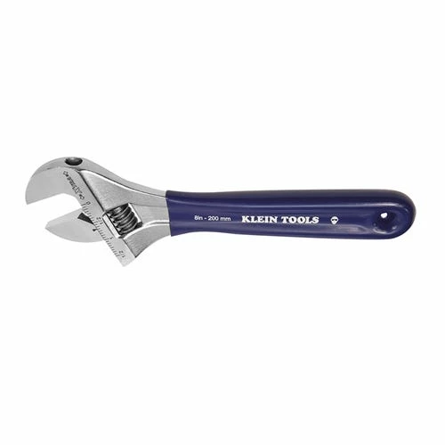 Klein Tools Klein 8" Extra-Wide Jaw Adjustable Wrench D509-8 3 Klein Tools Klein 8" Extra-Wide Jaw Adjustable Wrench D509-8