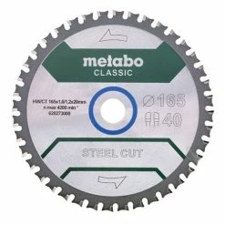 Metabo Tools Metabo 6.5" Circular Saw Blade Steel Cut 165 X 20mm, 40T Classic Quality 628273000
