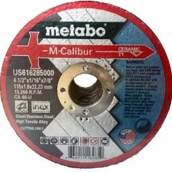 Metabo Tools Metabo Type 1 M-Calibur CA46U 4-1/2" X 1/16" X 7/8" Cutting Wheel For Stainless Steel US616285000