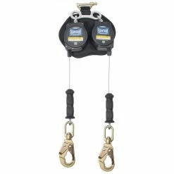 Werner Ladders & Fall Protection Werner Bantam Twinleg 8' Cable Leading Edge Self-Retracting Galvanized Steel Lifeline W/ Steel Swivel Snap Hook R413008LE