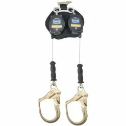Werner Ladders & Fall Protection Werner Bantam Twinleg 8' Cable Leading Edge Self-Retracting Galvanized Steel Lifeline W/ Steel Form Hook R413008LE-SR
