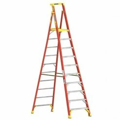 Werner Ladders & Fall Protection Werner 18FT Reach Height Fiberglass Podium Ladder 12ft Type IA PD6212